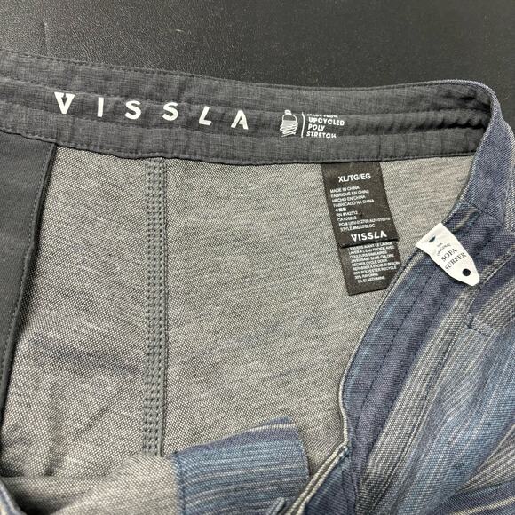 Vissla Sofa Surfer Shorts Men’s XL Board Hybrid Swim trunks Blue Stripes Casual - Picture 2 of 5